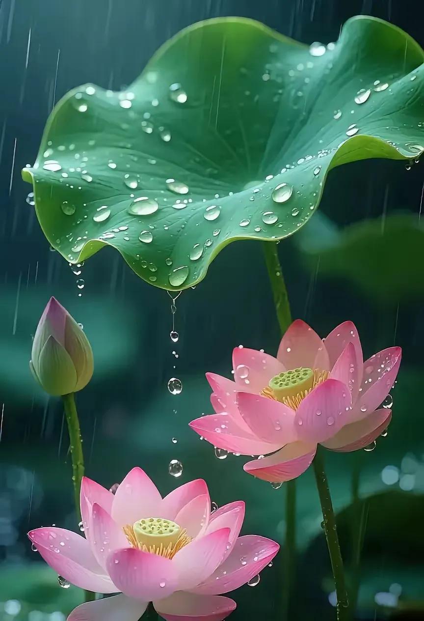 方圆天地，为头条联友对联∴荷池蛙鼓催星落，竹篱鸡鸣唤日升。