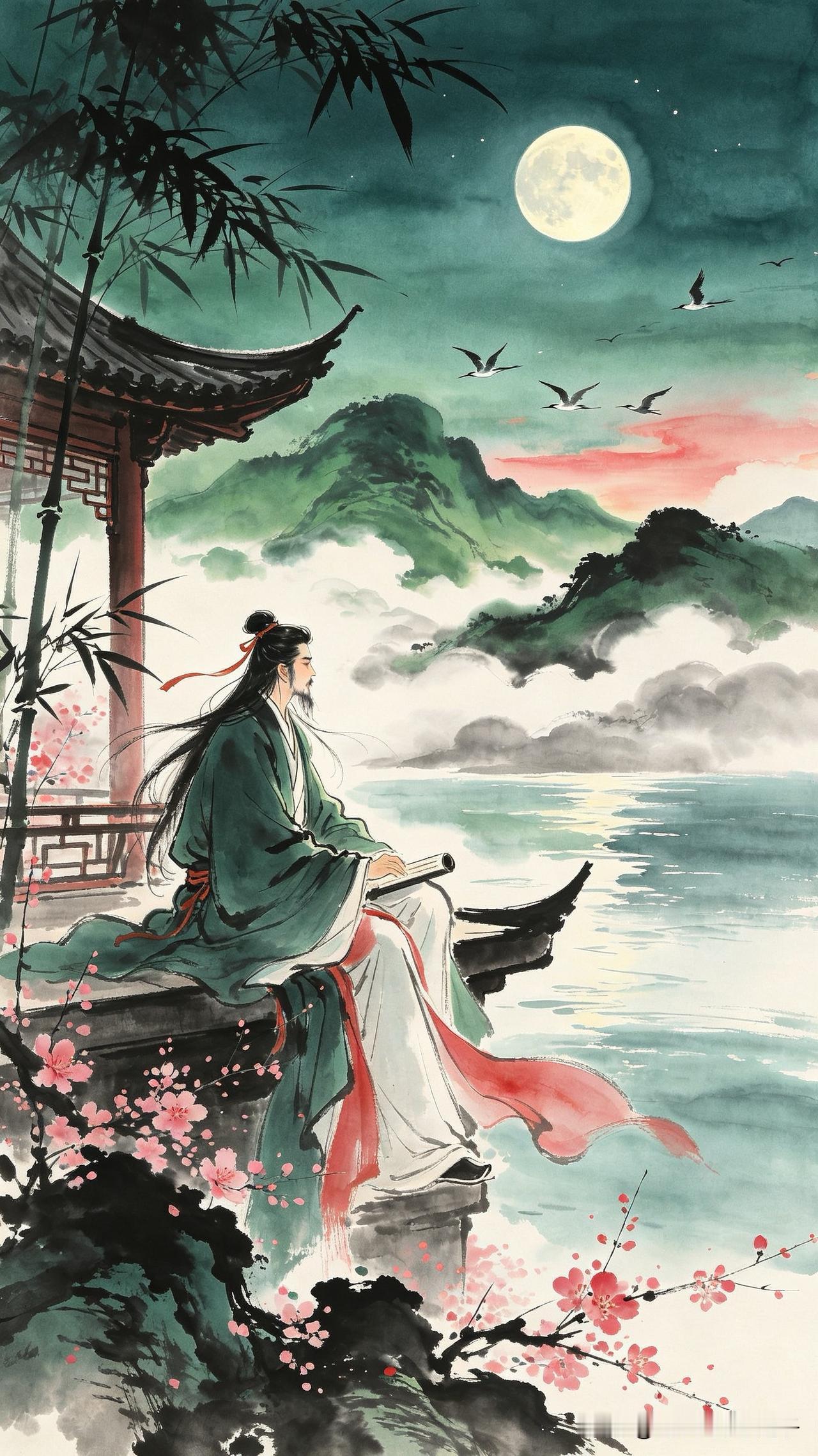 秋宵独坐月当楼，酒醒方惊岁已遒。征雁不传千里信，…………请