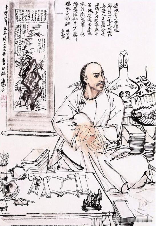 曹雪芹卖画清朝乾隆年间，北京西郊一间破旧的茅屋里，曹雪芹全家靠喝稀粥度日。