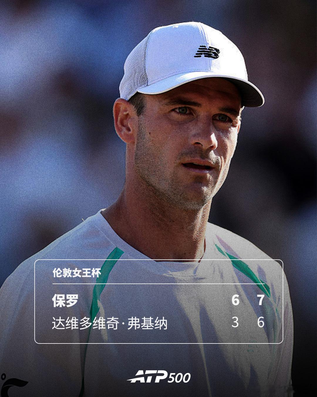保罗取得赛会8连胜🔥ATP500伦敦女王杯1/4决赛，前赛会冠军保罗以6-3