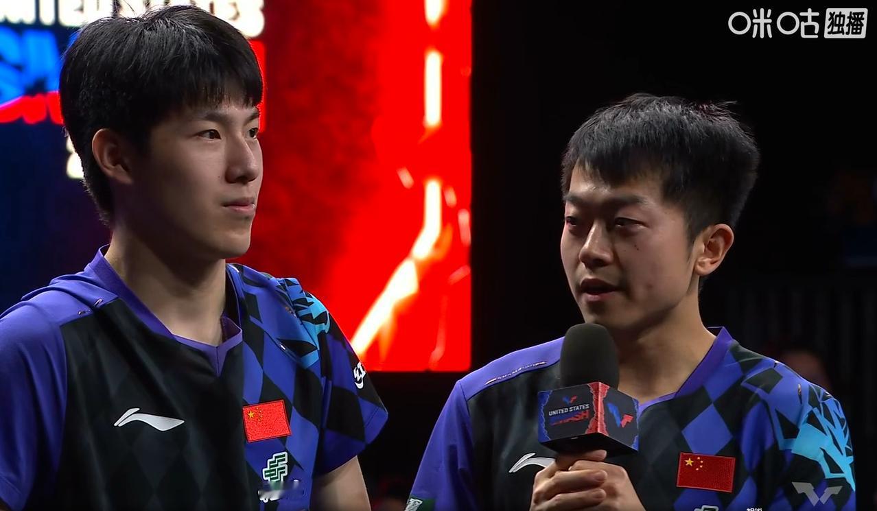 袁励岑/温瑞博3:2拿下林诗栋/黄友政夺冠的赛后采访，记者居然调侃袁励岑了！