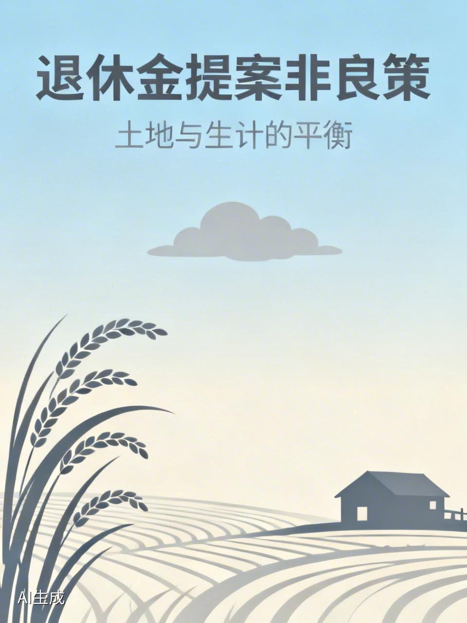 给老农民发放退休金的提案并非良策。主要有两方面原因。其一，有土地的农民，“春