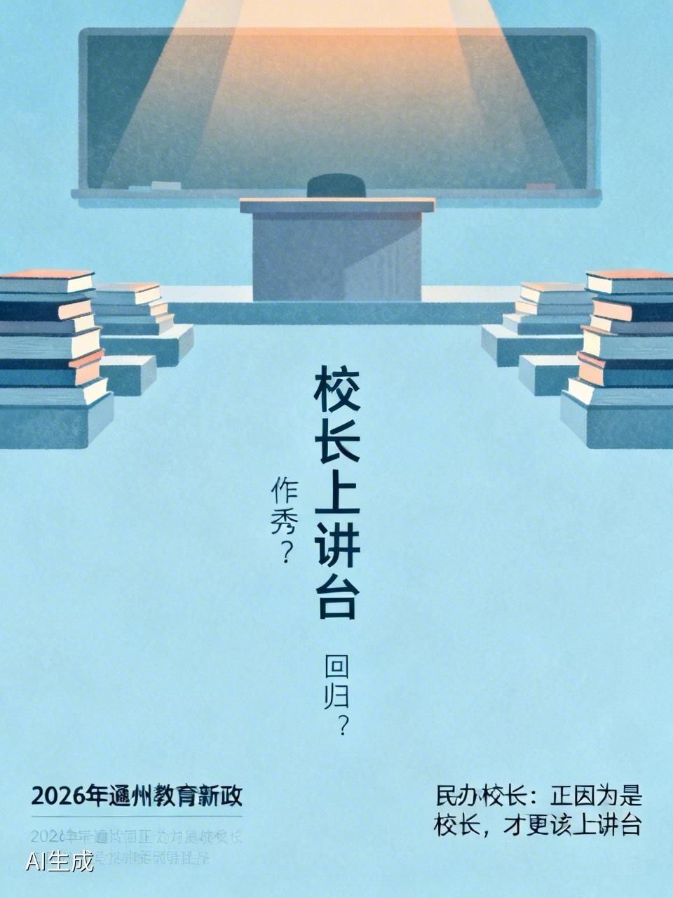 校长上讲台，是作秀，还是回归？2026年刚开学，北京市通州教育界，发生了一件事