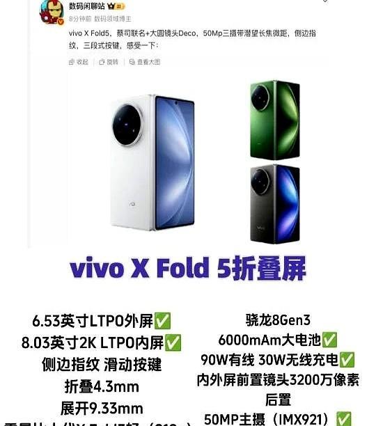 5999元？vivo新折叠屏不要太卷啊！