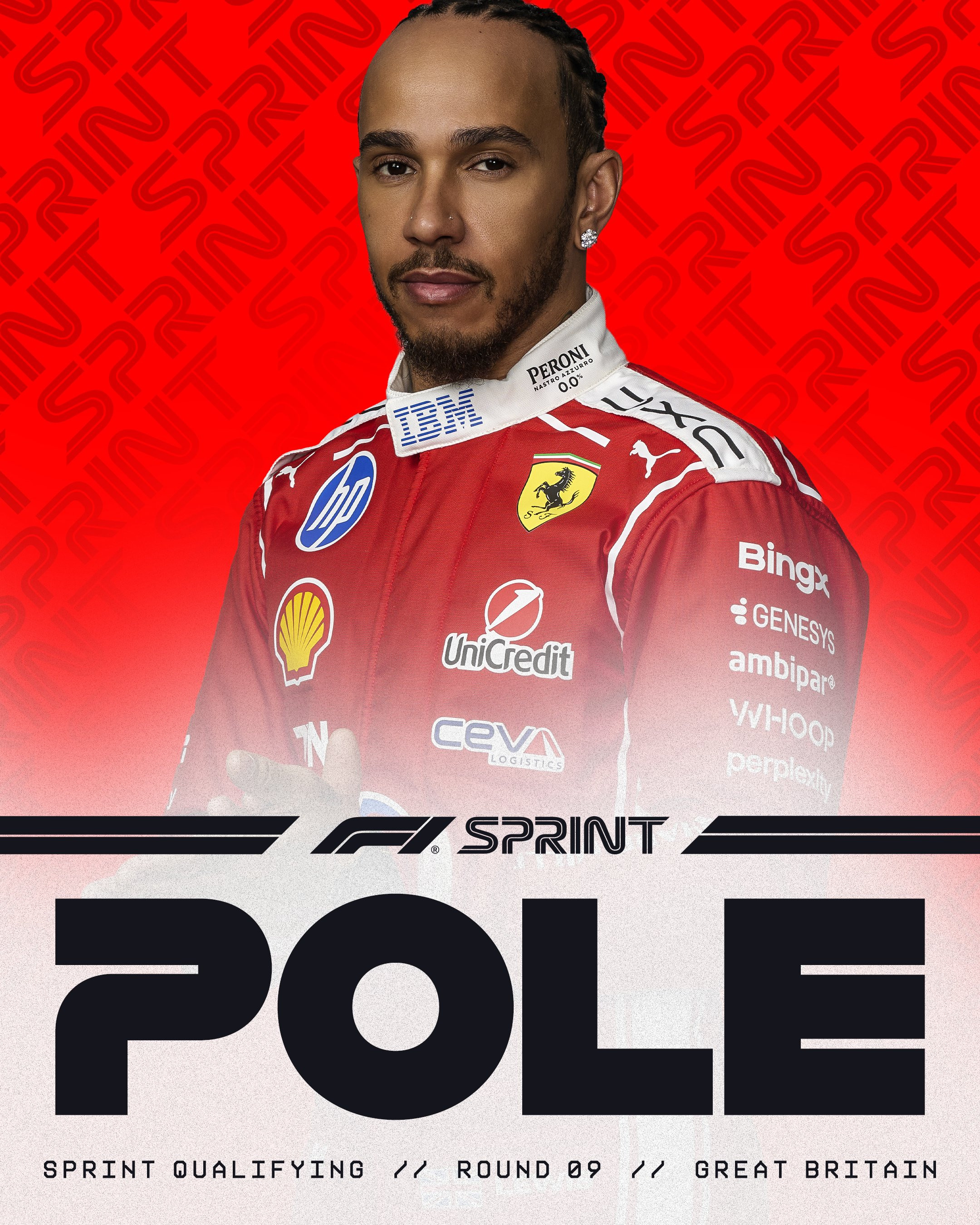 刘易斯·汉密尔顿取得F1英国大奖赛周六冲刺赛的杆位！F12026F1英国大奖赛