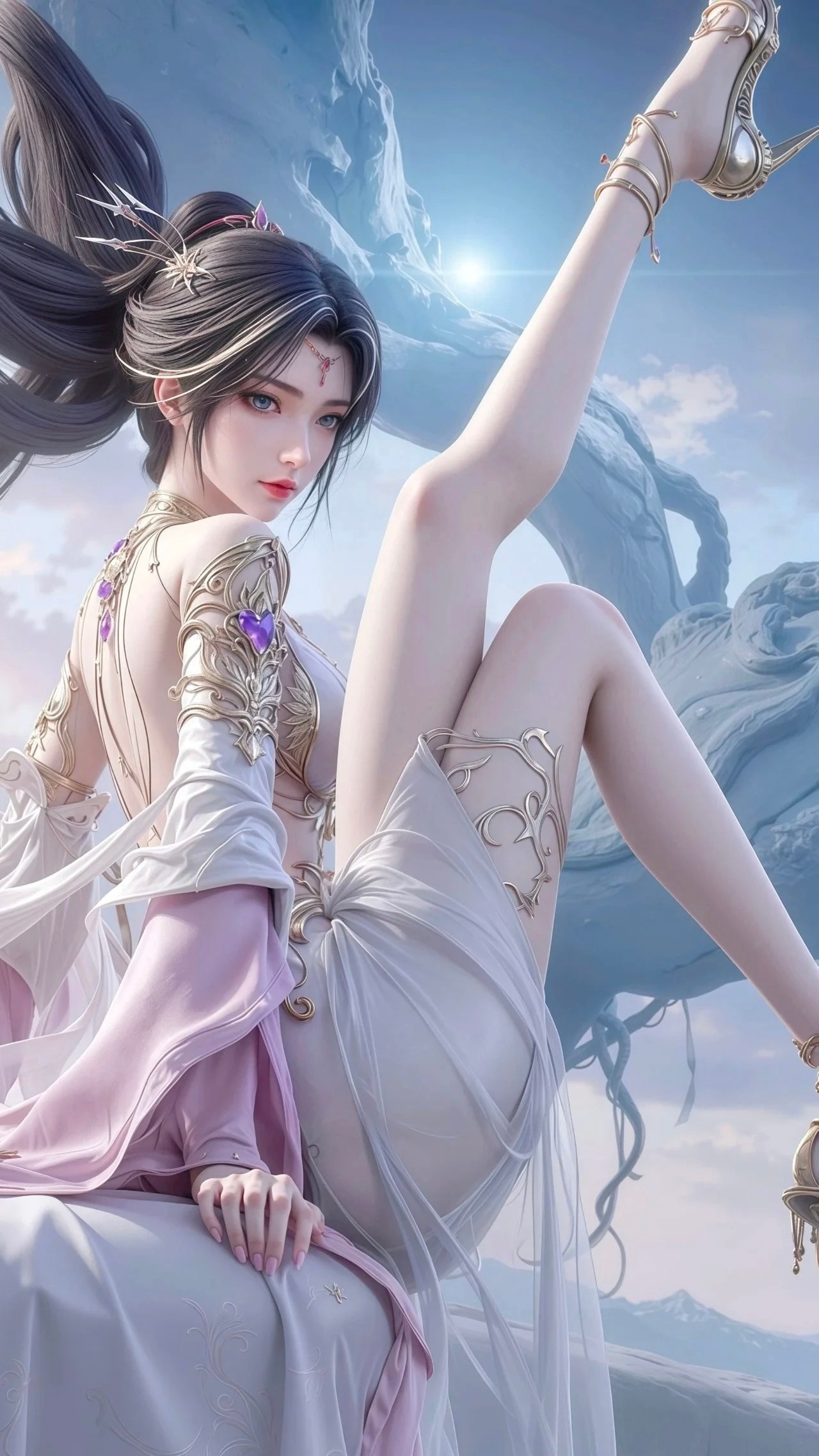 完美世界魔女【精致美图】这一看，完全就是腿精！国产动漫​​​