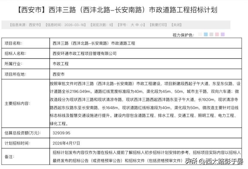总投资6.5亿！西安道路集中升级，城南城西城北全面开挂西安市政工程密集发力！