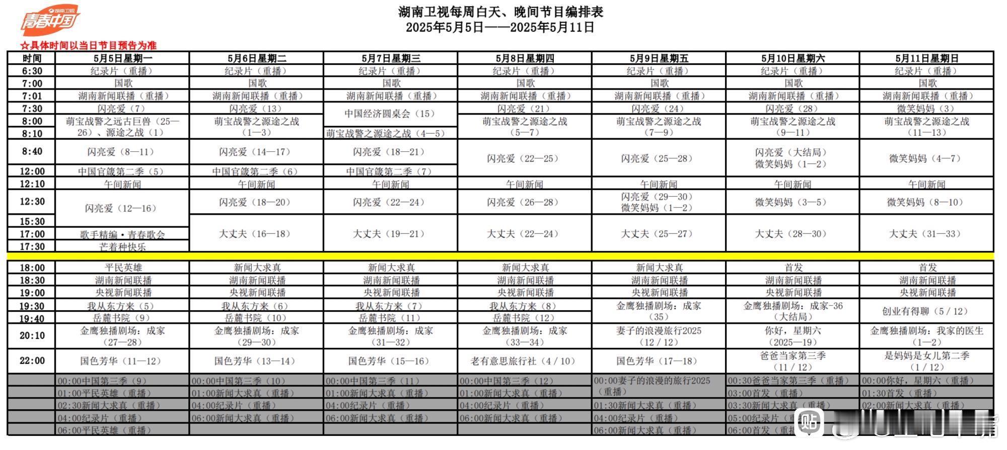 我家的医生定档本周5月5日至5月11日湖南卫视编排：5月11日《我家的医生》湖南