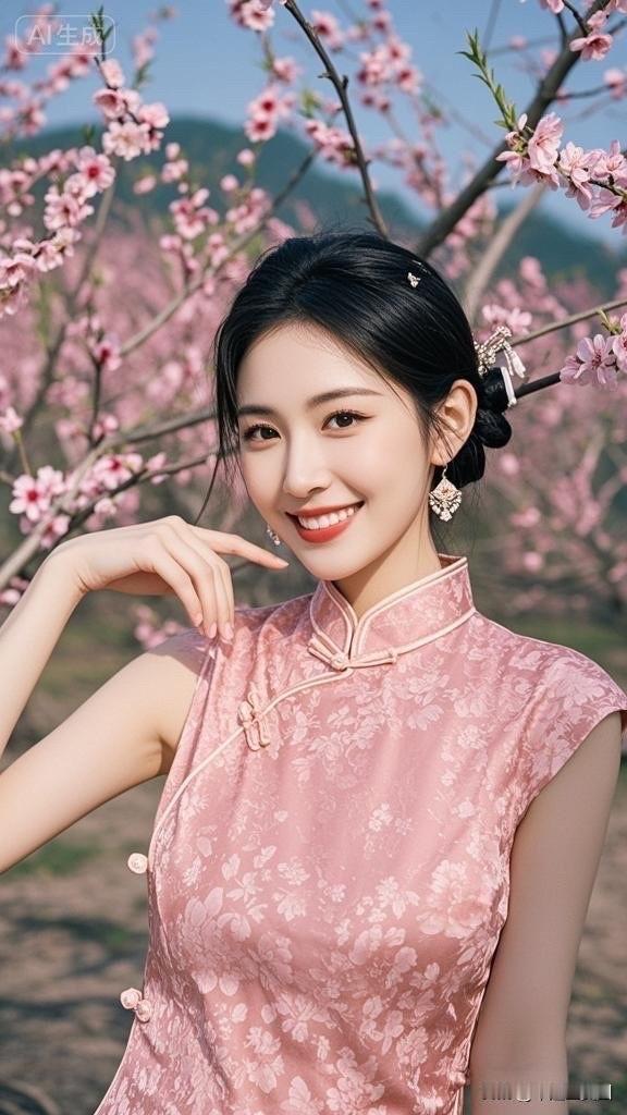 春日粉黛，花间美人