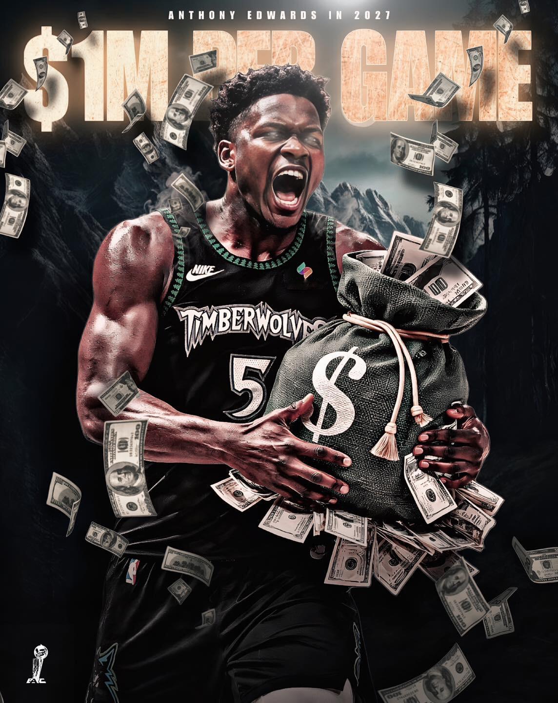 爱德华兹有望在2027年成为NBA史上首位年薪达8200万美元的球员，平均每场比