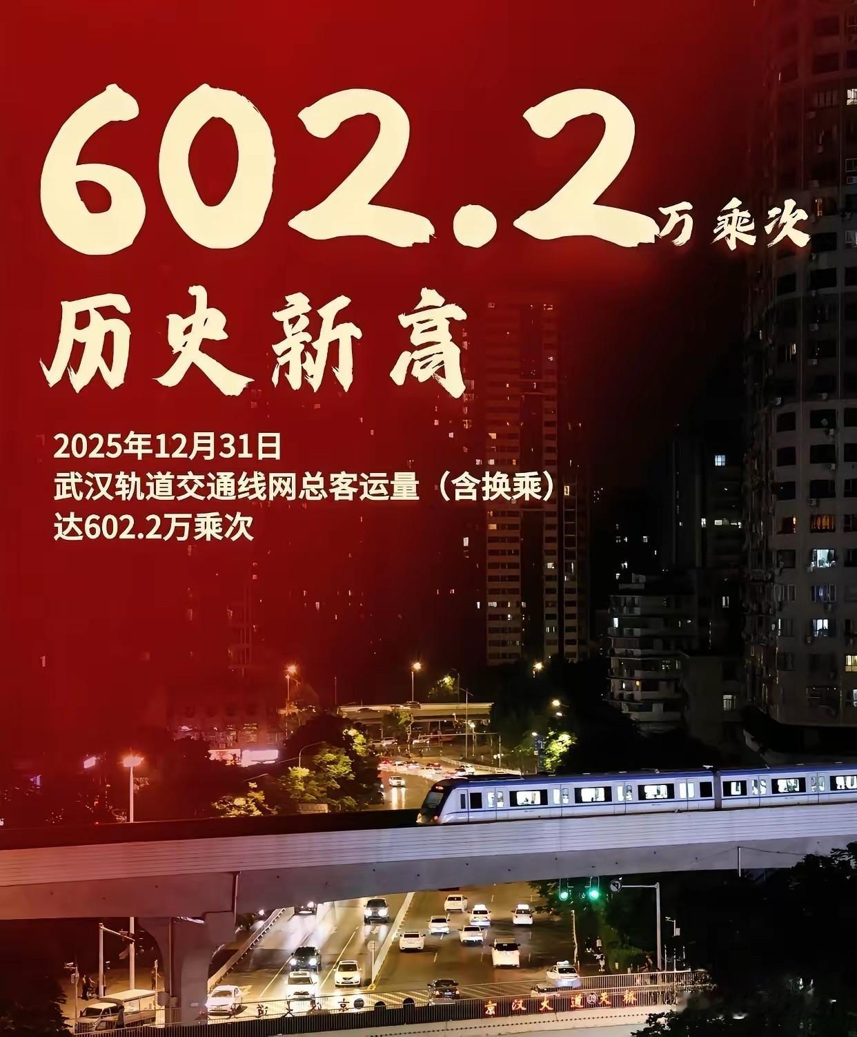 突破600万人次!昨晚跨年夜武汉地铁人流量再创新高！本以为昨天跨年夜这恶劣的
