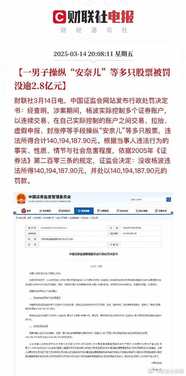 还敢操纵股价嘛？罚的你心惊胆颤！渝三峡A和安奈儿等个股操纵案，不但没收违法所得，