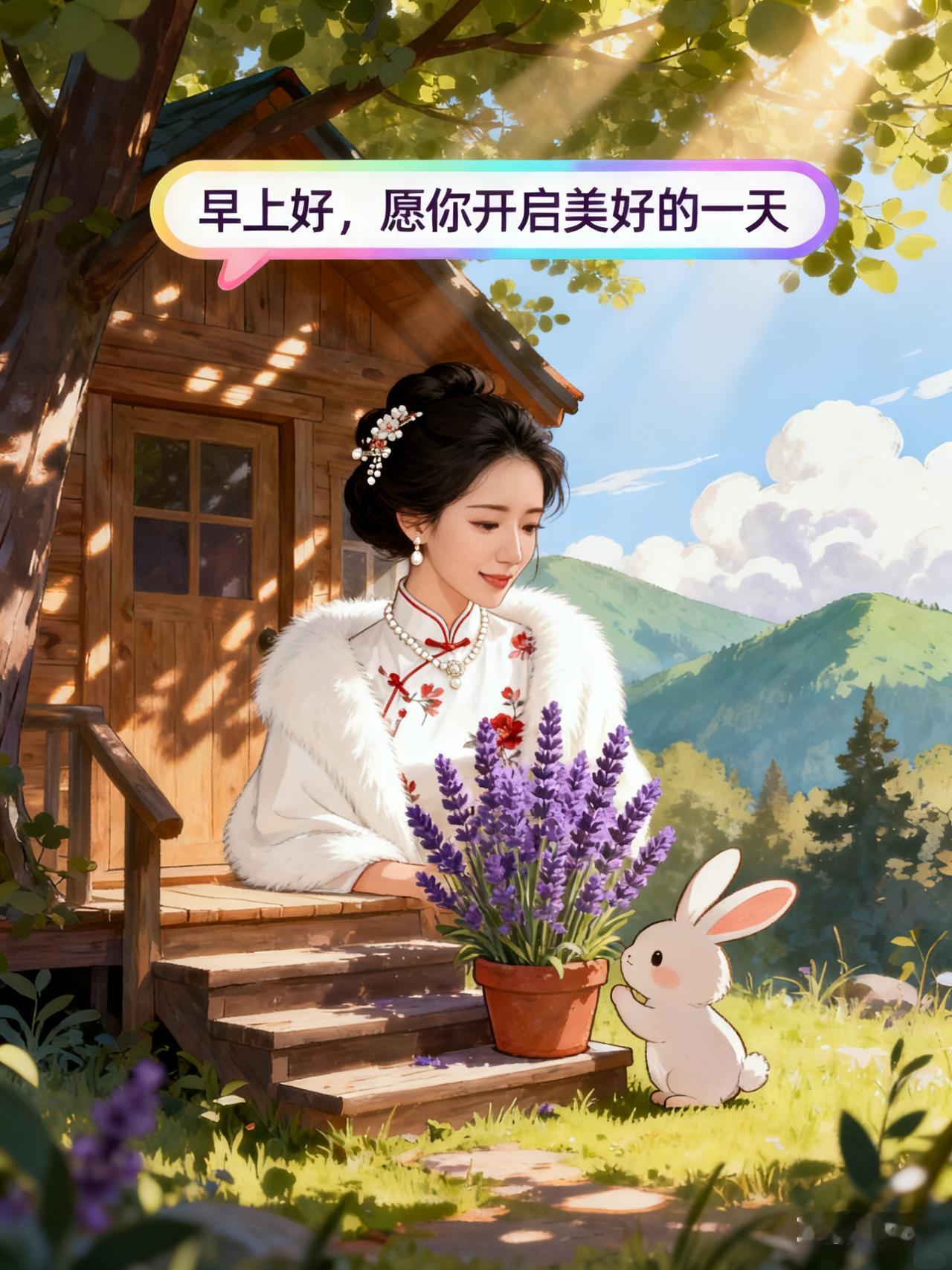 晨雾漫过青黛色的林梢，将整片山林晕染成朦胧的诗行。松针铺就的小径沾着晨露，踩上去