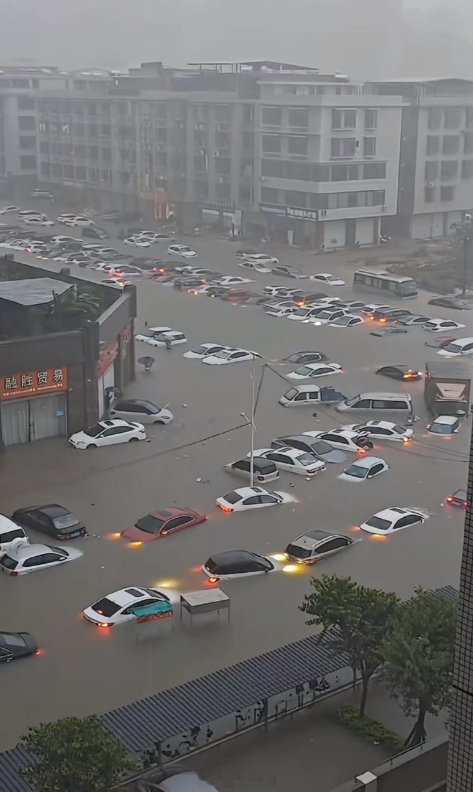 【钦州遭遇极强降雨大量汽车被泡：积水漫过了倒车镜】钦州遭遇极强降雨被泡车车主发声