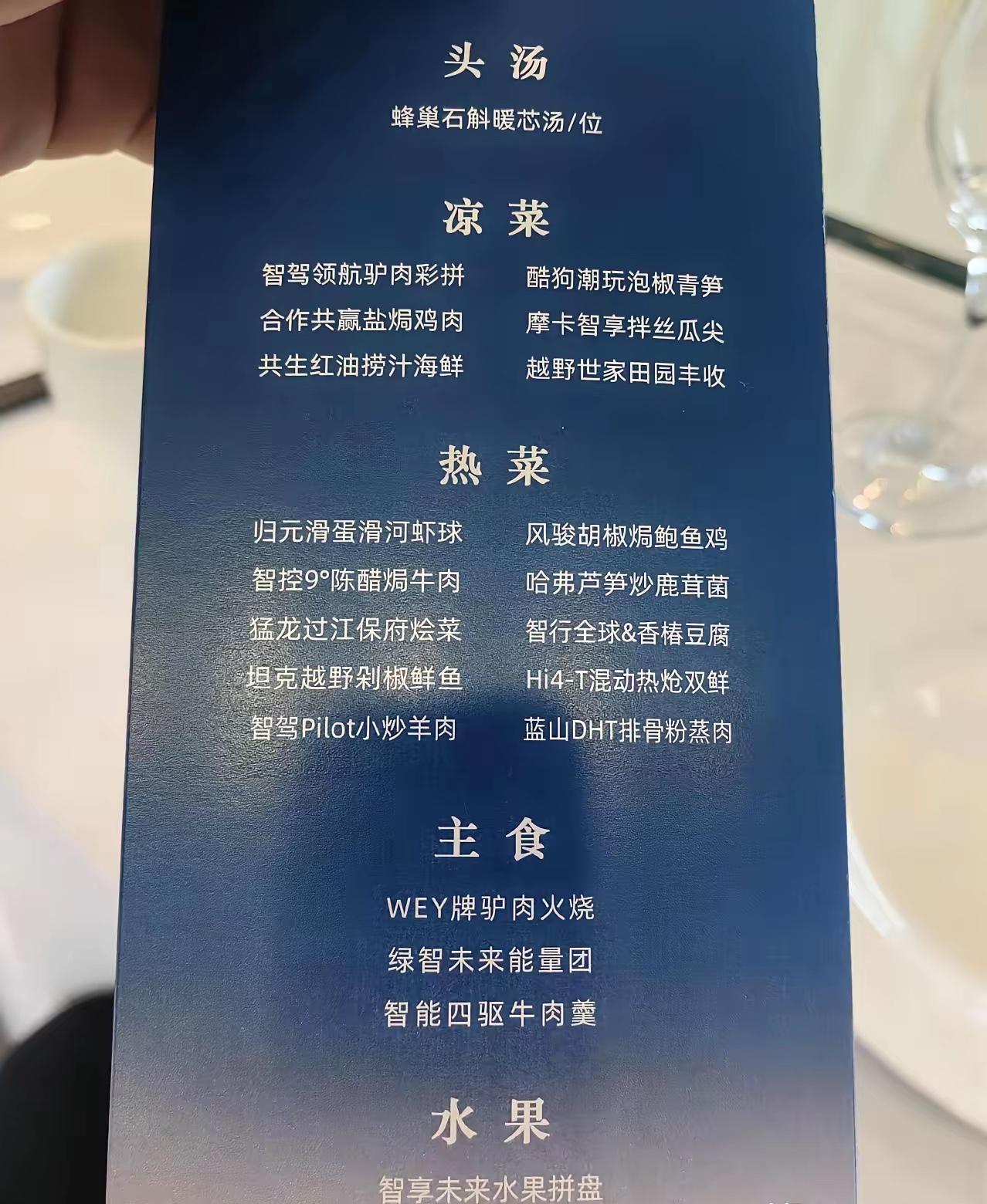 长城汽车的领导餐标吗这是？起名字还是很有特色的，都是围绕长城的车型名称或者新技术