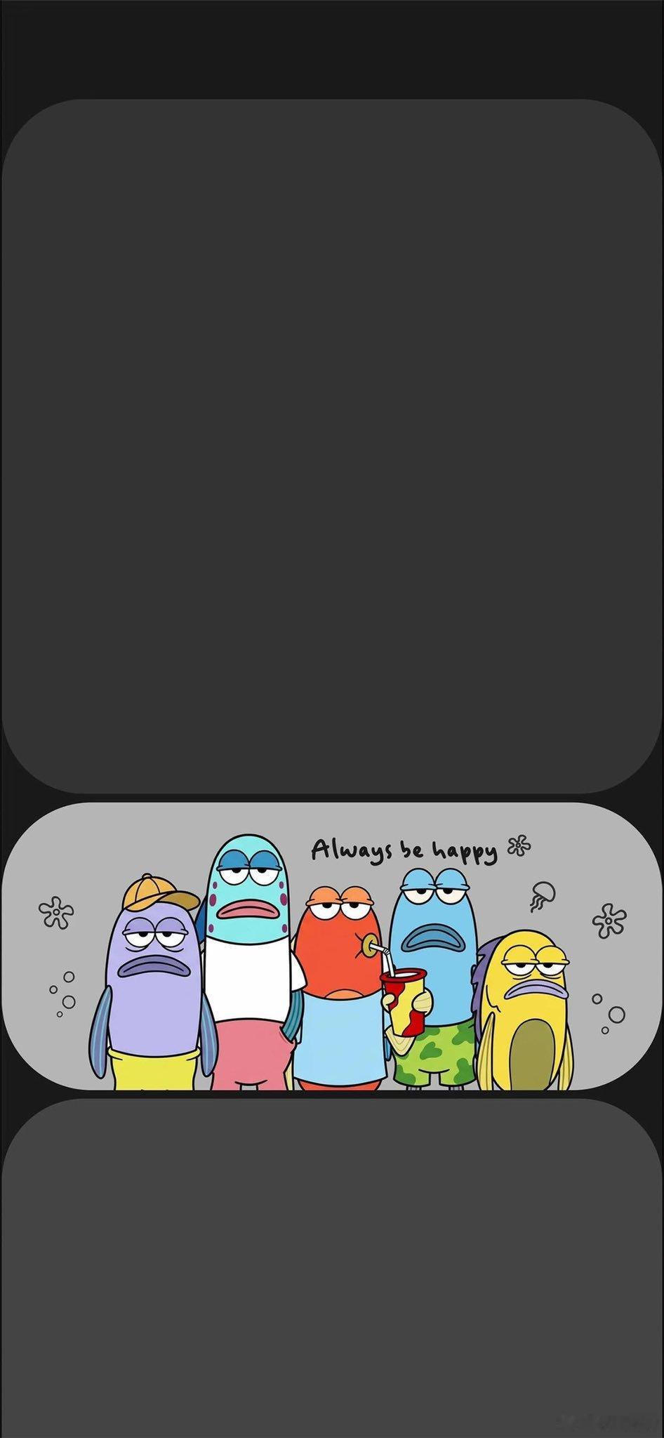 壁纸推荐｜动漫｜可爱｜紫色｜黑色｜海绵宝宝｜比奇堡路人鱼