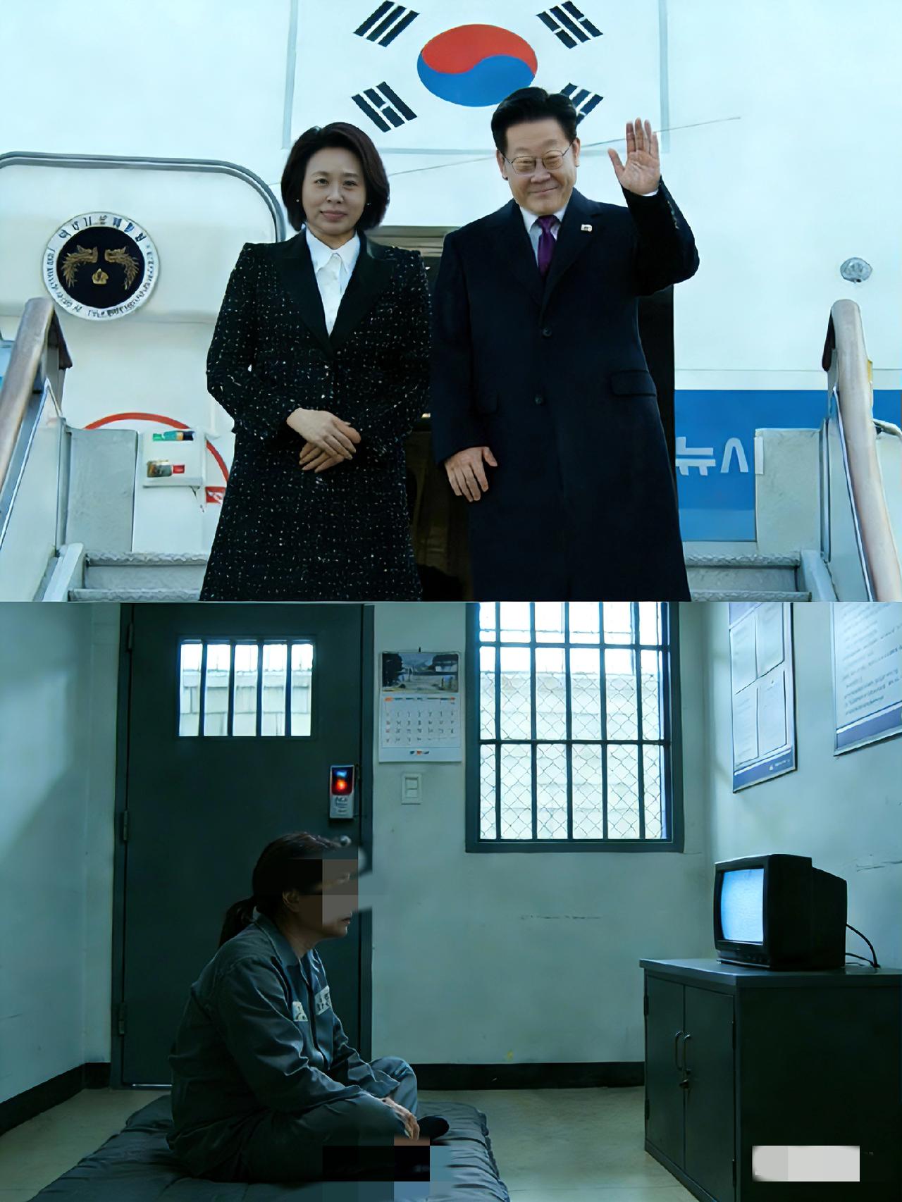 我在想，金建希在首尔南部看守所，会不会看电视呢？电视上，李在明又是访华，又是