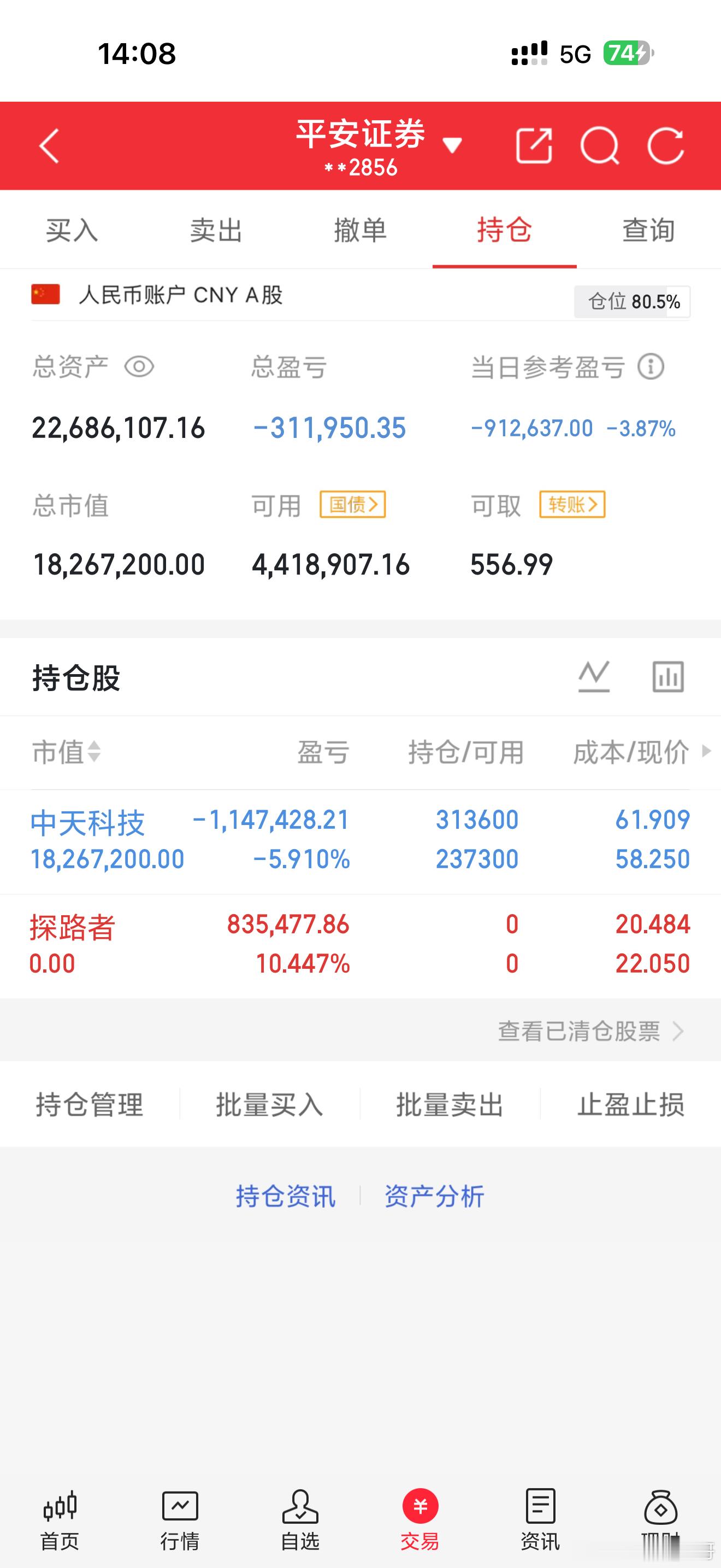 通知，中天加仓。等待反击……收到点个赞回复666
