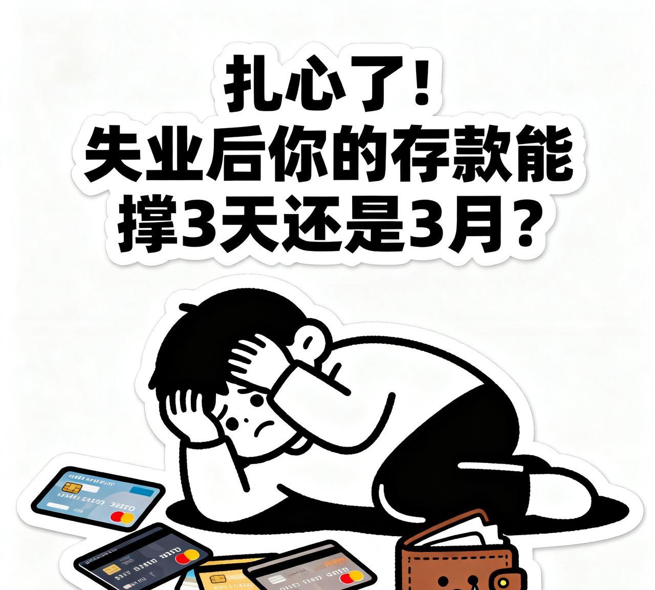 扎心了！失业后你的存款能撑3天还是3月？家人们，别再迷之自信了！这年头的饭碗哪