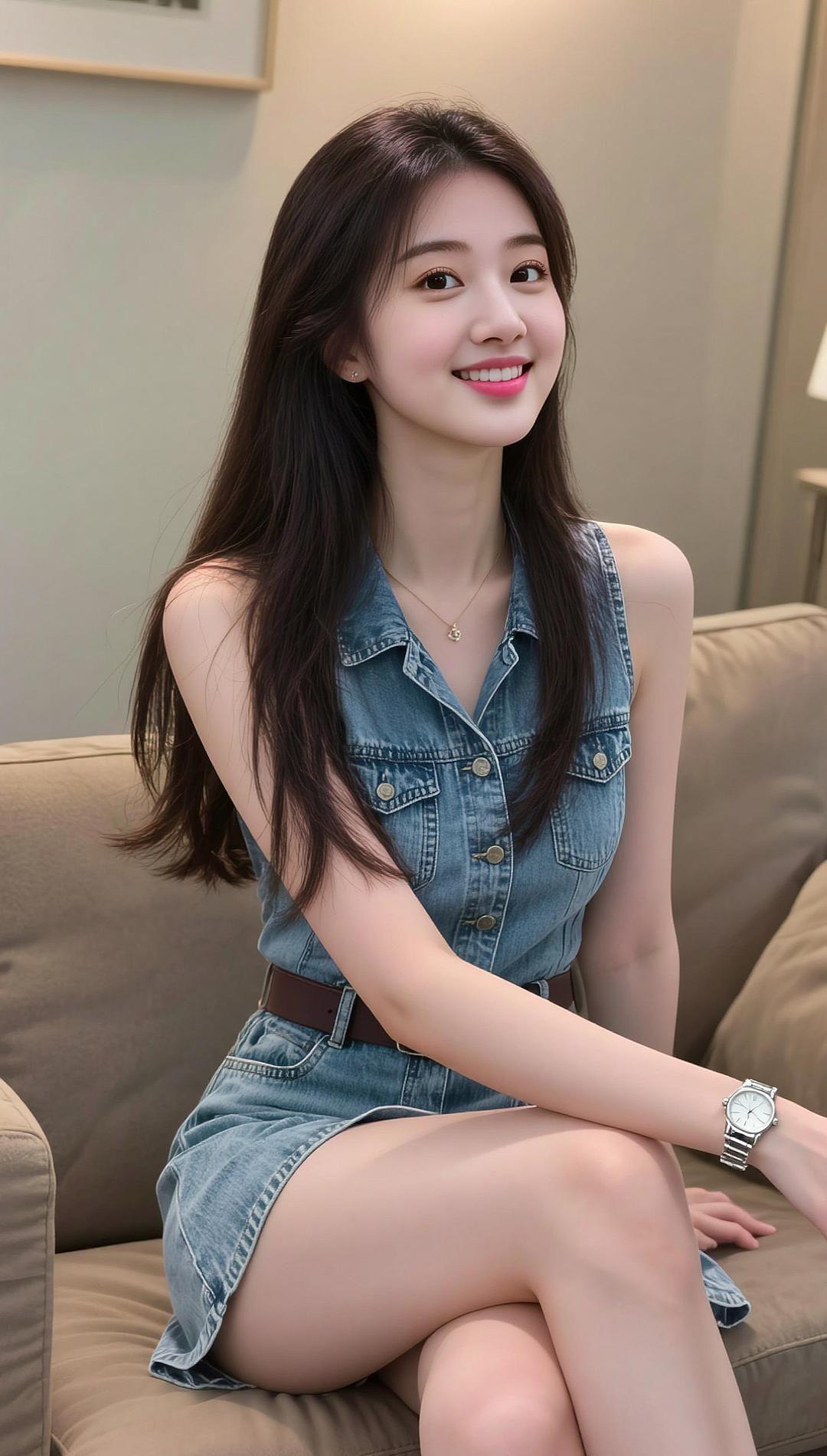 AI牛仔佳人颜值美女好漂亮的小姐姐气质御姐