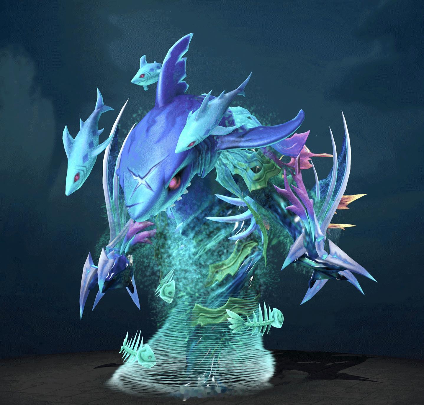 自带小鲨鱼这个水人饰品套装完工了dota2饰品dota2DOTA2by
