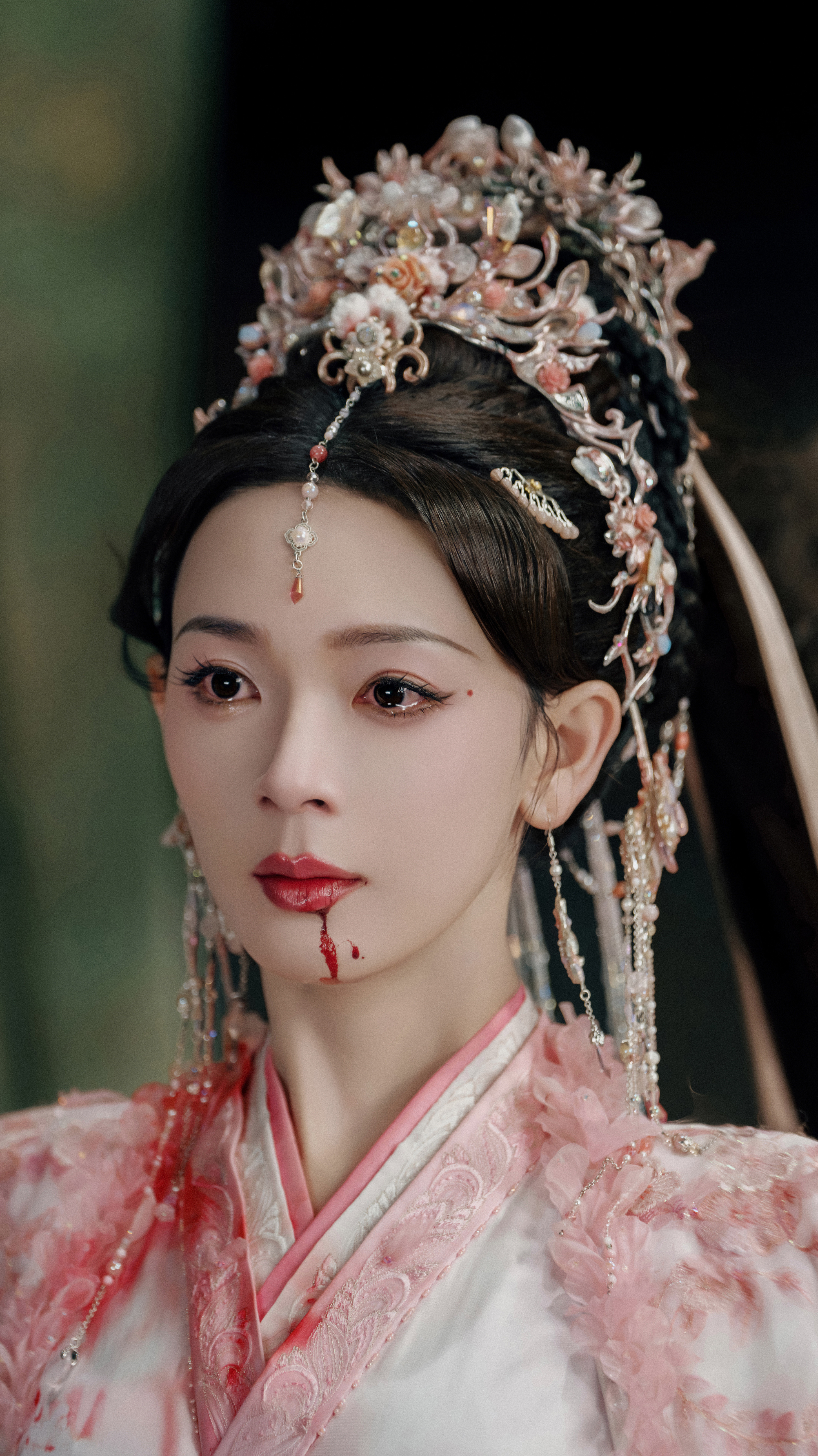 是最后的好漂亮的粉白桃《水龙吟》西方桃☽剧照-粉衣（粉白）-含泪💧💧?