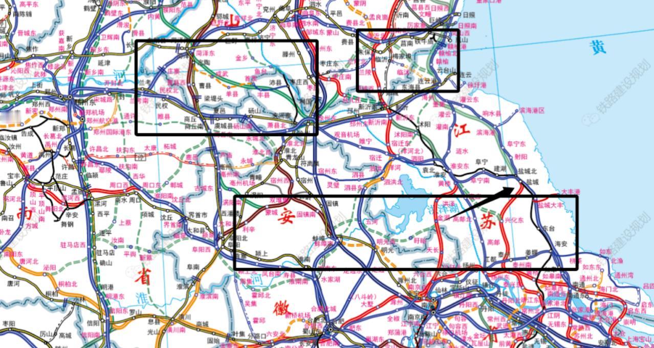 苏北三条高铁遗憾落选沿淮高铁：涉及江苏、安徽、河南三省，对江苏而言，这是苏北腹