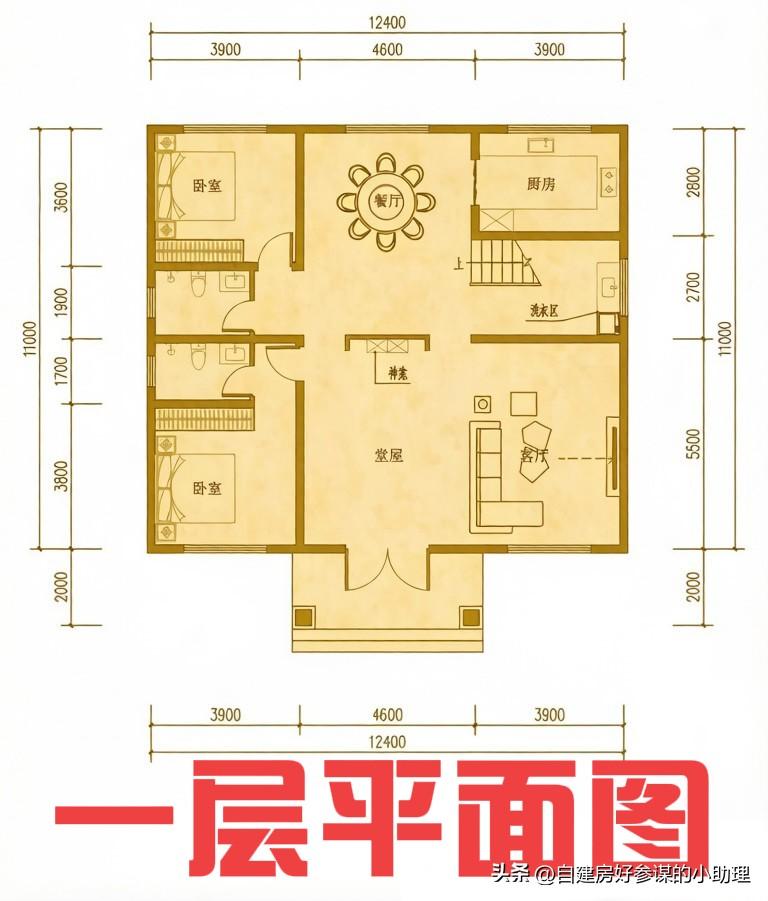 农村建房别乱抄图纸😡😡适合自家的户型，才是住一辈子的好房一层保