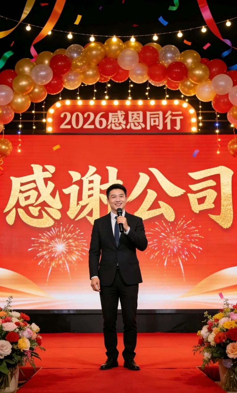 公司年会，员工发言只讲这三句话就可以了：第一句：能和大家一起在这一年里并肩做