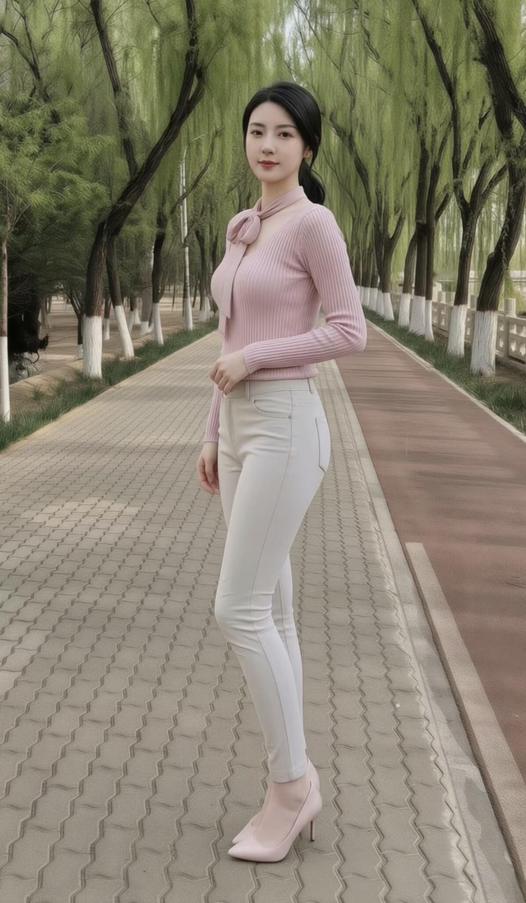 怎样穿搭知性又显身材?春日公园的这组穿搭，真的把“知性”和“身材”平衡得刚刚好