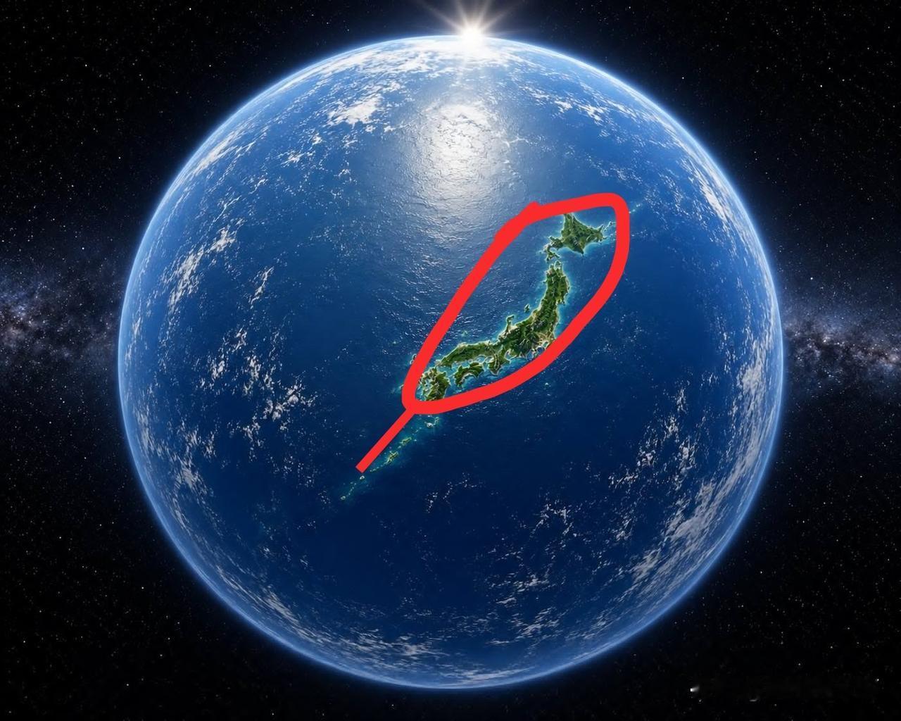 一个日本人许愿：让地球上的一半都是日本的（图1），让地球上其他所有国家都搬到另一