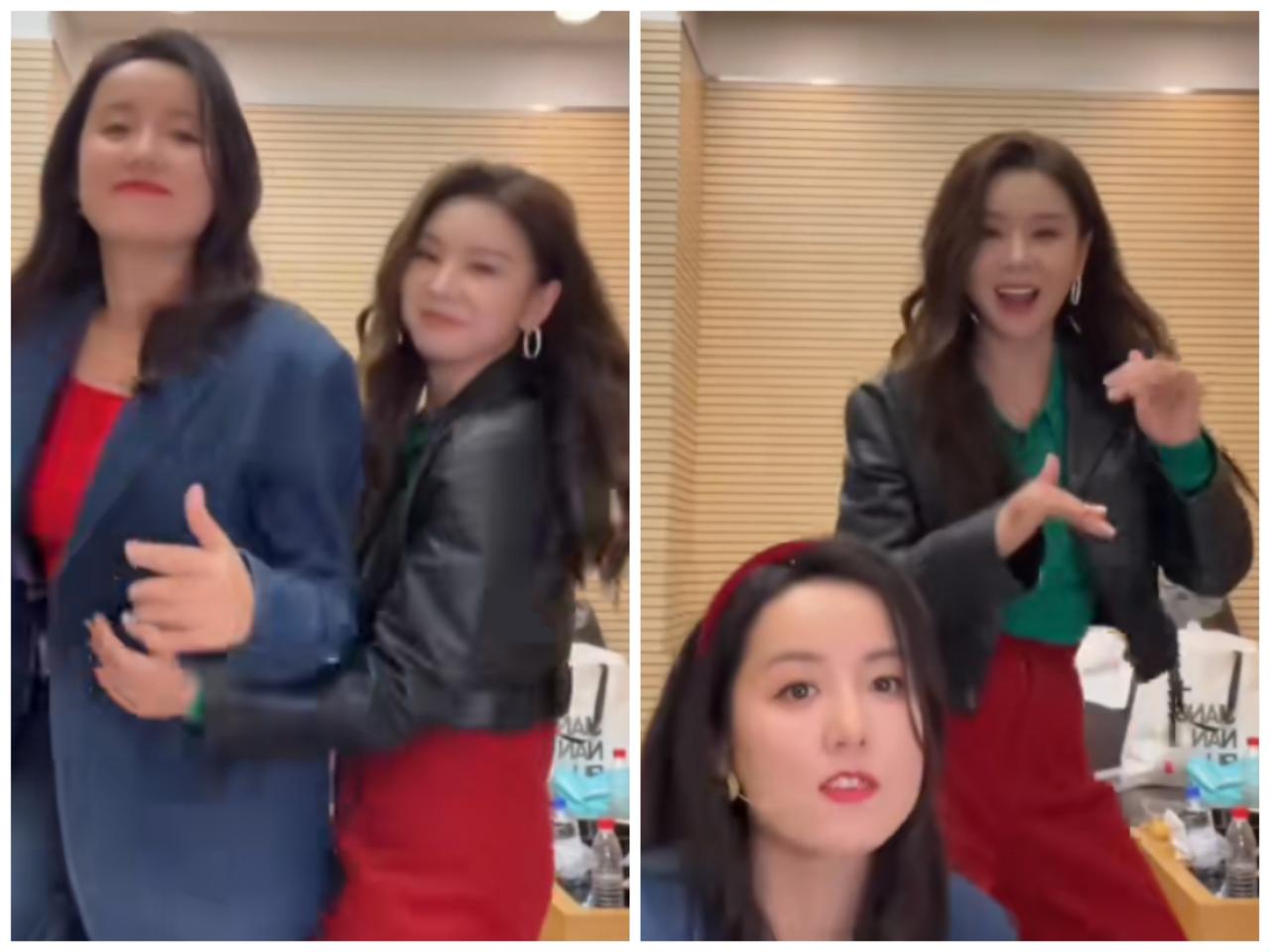 女演员吕一又整活儿了，竟然拉着李小萌一起拍跳舞视频，评论区让人笑的停不下来：一时