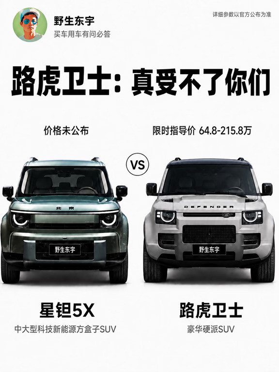 星钽5X摸着路虎卫士过河？