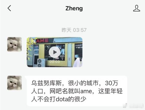 水友投稿在乌兹努库斯，一家网吧的名字就叫做Ame，这里面的年轻人不会打DOTA的