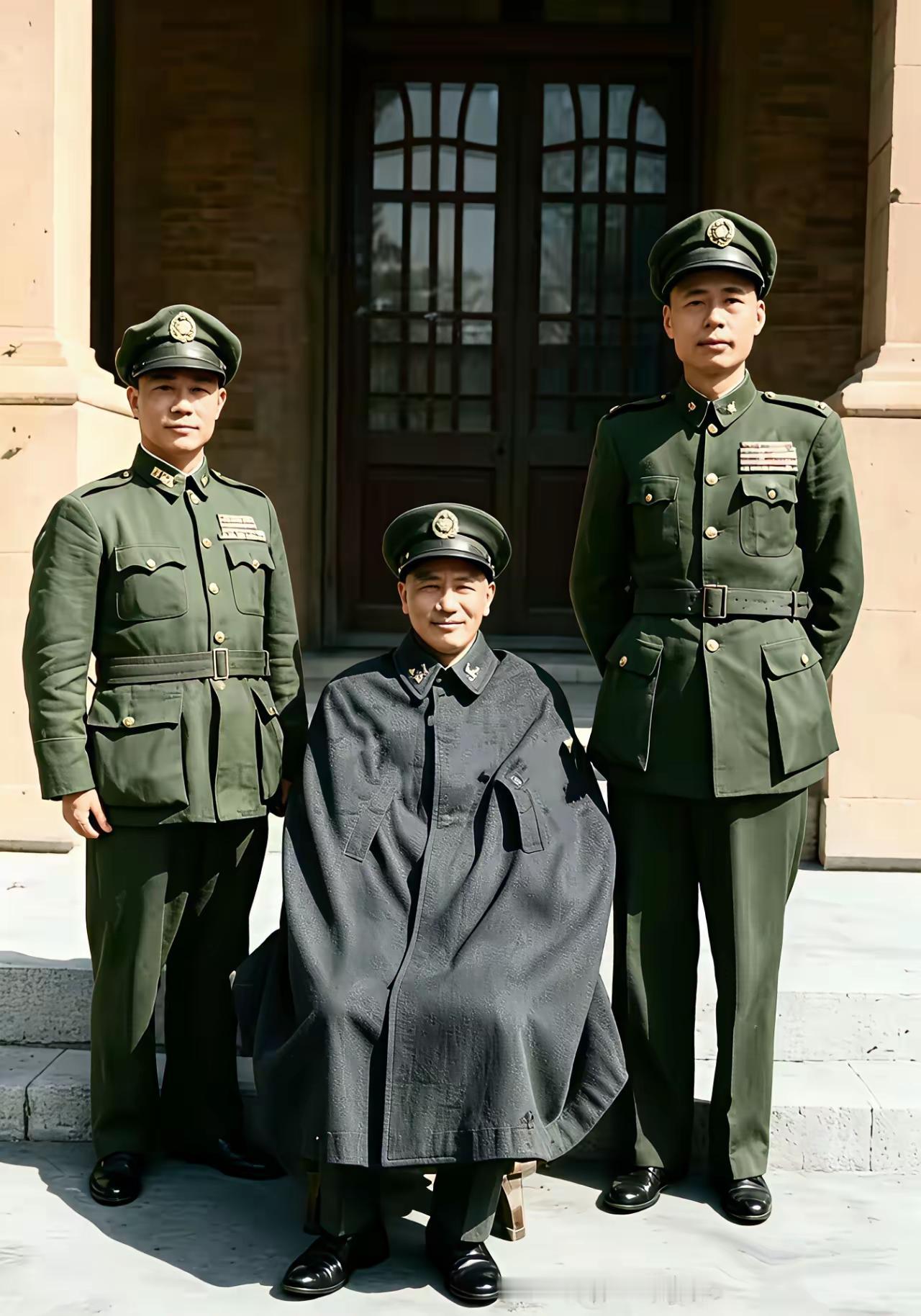 蒋介石喜欢穿斗篷衣的照片可不少，这体现了蒋介石比较注重自己的形象。也可能他以为