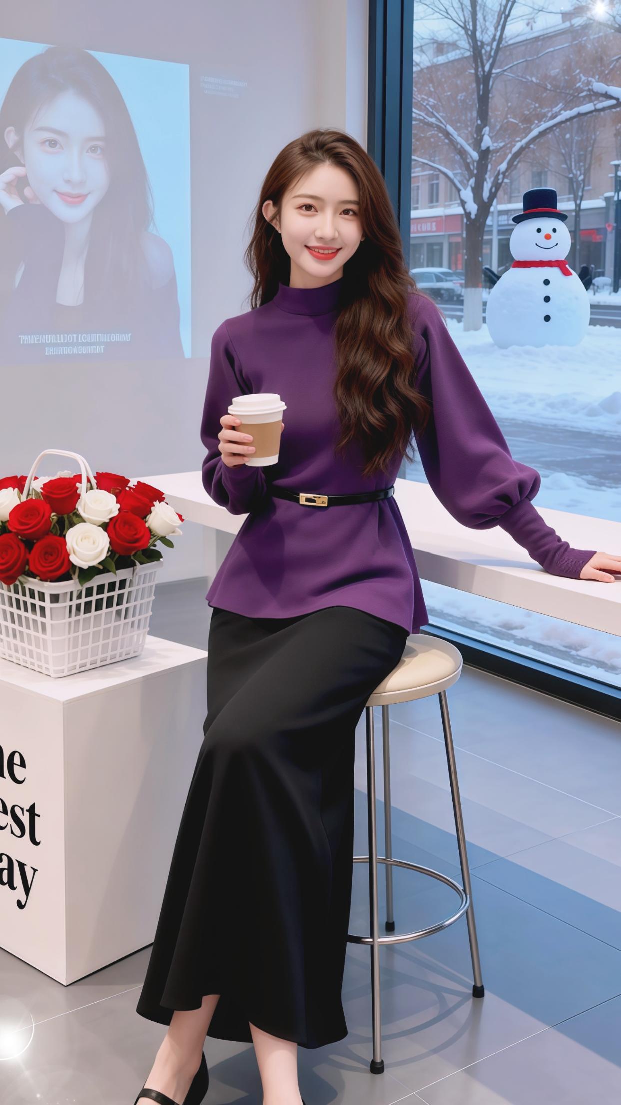 穿搭时尚套装两件套加厚保暖新年战袍