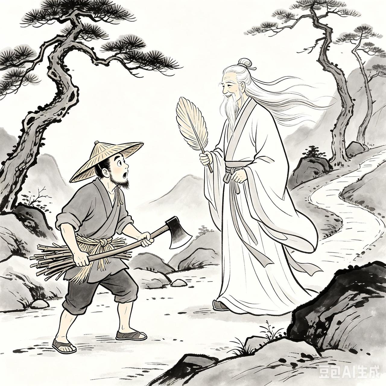 樵夫偶遇三百岁老人，得传长寿之术，结局让人唏嘘唐朝时，紫云峰下住着一个樵夫。