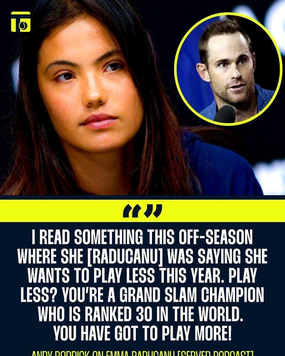 五年没打完一个完整赛季，现在竟说要减少比赛？前世界第一罗迪克彻底被她激怒了。
