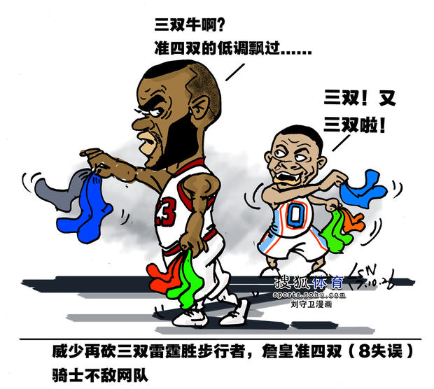 nba漫画: 威少还在三双? 詹皇: 我已经准四双了