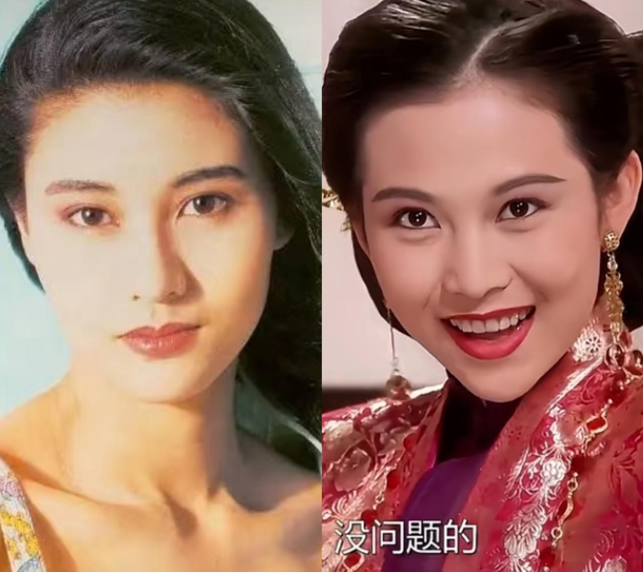 突然发现，蔡少芬年轻时在电影里演花魁如烟，那个浓妆造型，眉眼间竟和年轻时的李嘉欣