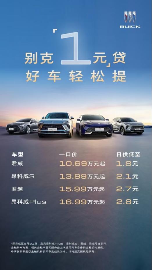 别克“1元贷”点燃盛夏购车潮！焕新座驾趁现在盛夏已至，别克品牌为消费者送上了一