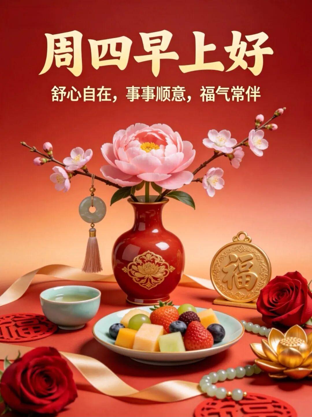 周四早安！慢慢来，所有美好都会在前方等候。愿家人平安和睦，友人温暖相伴，烦恼通通