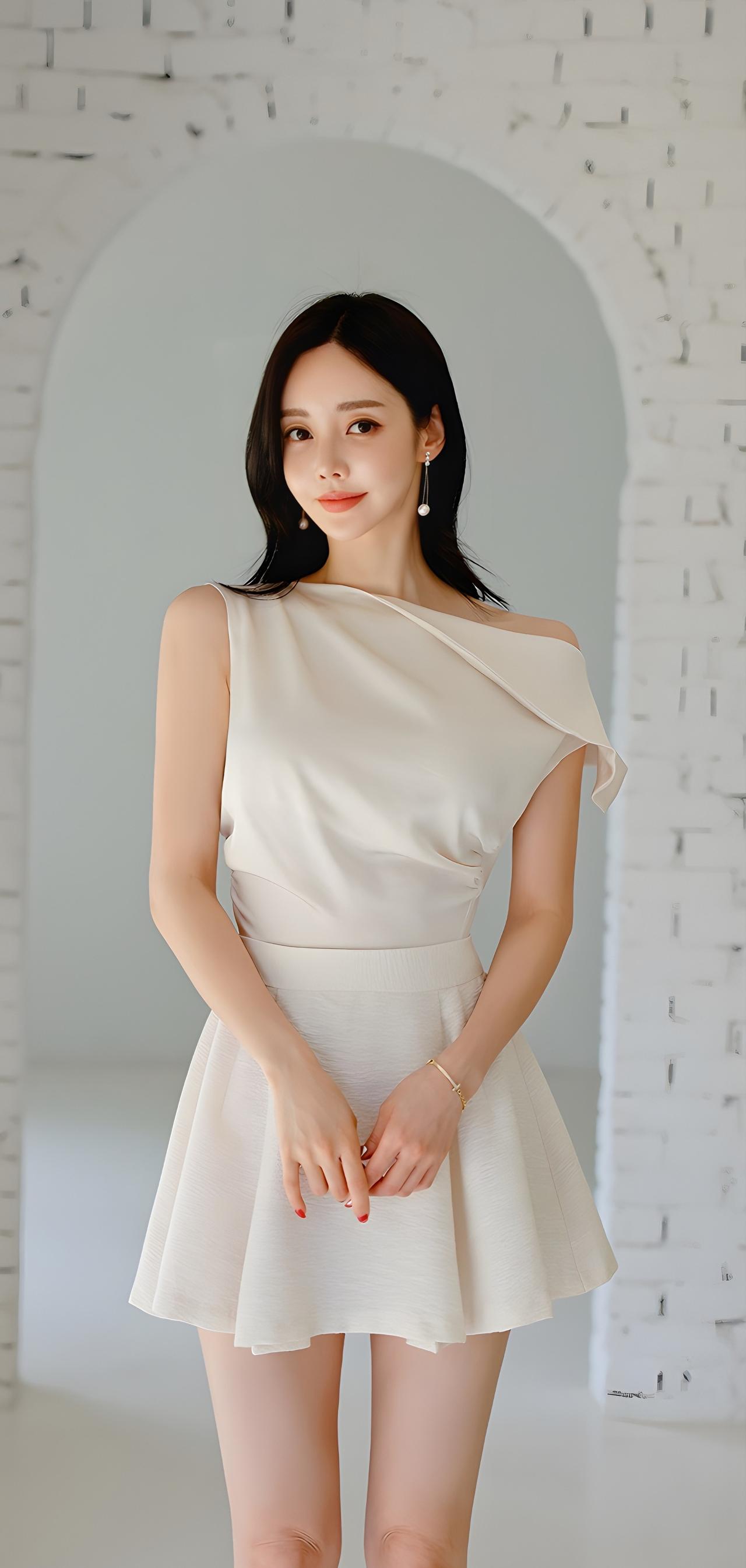 优雅白裙，清新自然，简约时尚，气质满满！🌸💃👗