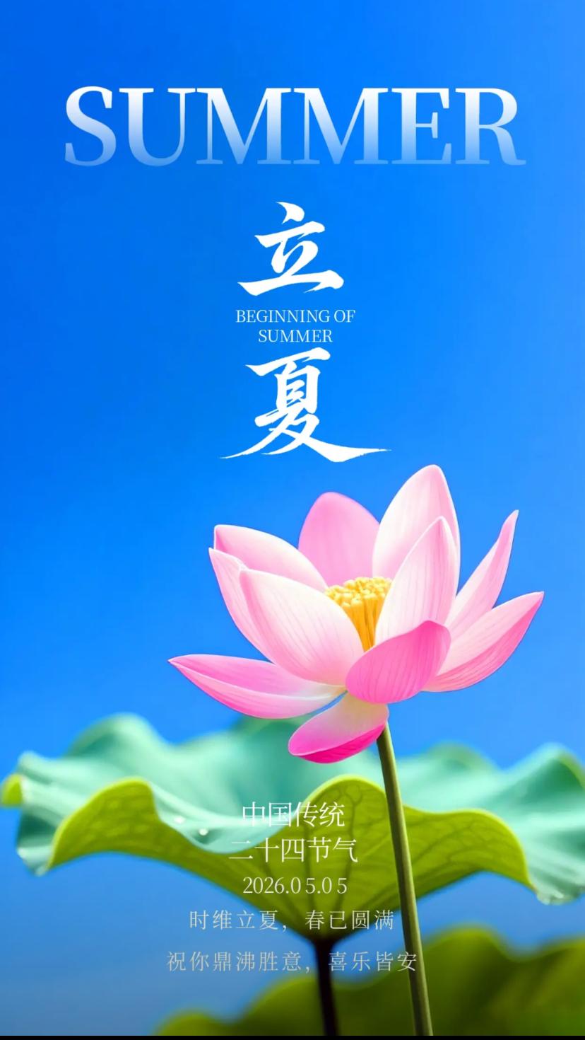 夏晨问安，立夏风柔人顺遂，四时静谧喜临门。2026./5.5.[玫瑰