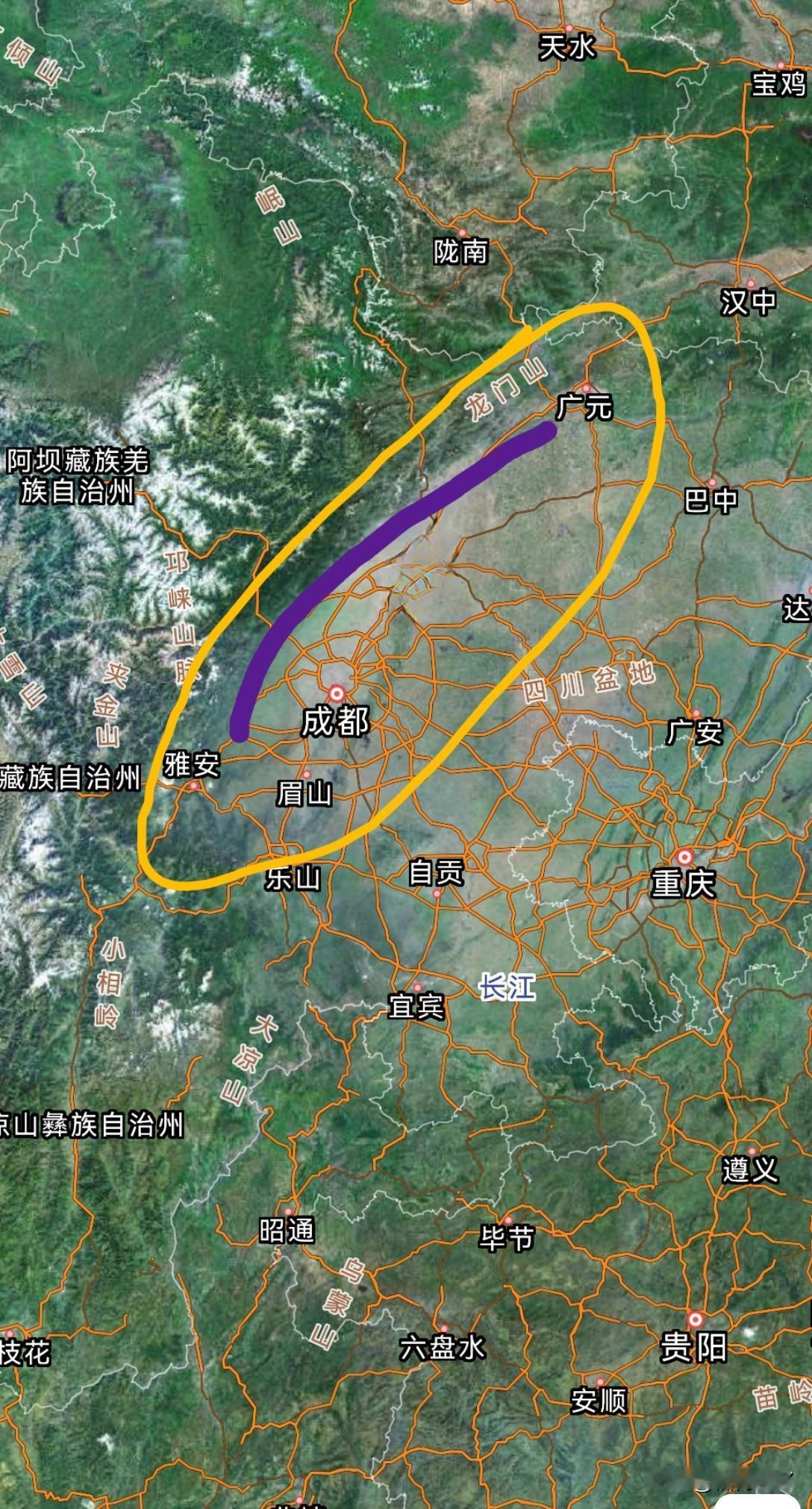 四川尽管旅游资源很丰富，但还有一条旅游热线值得开发。如果从东北广元向西南雅安沿着