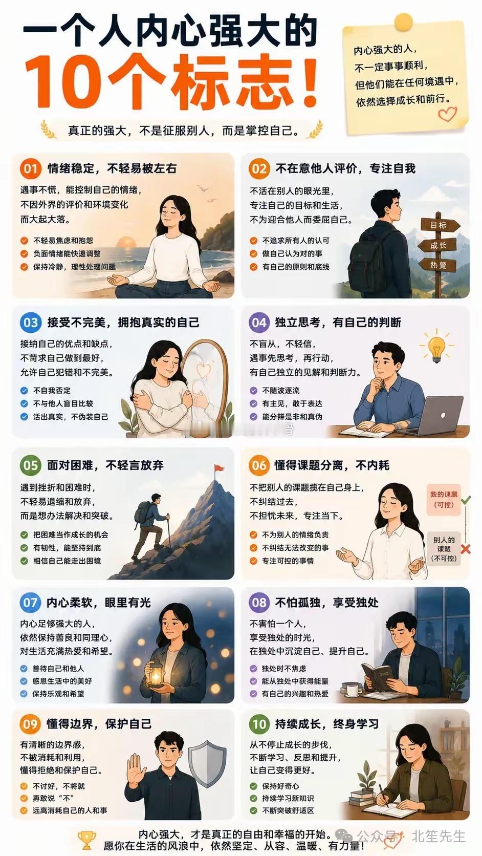 一个人内心强大的10个标志！