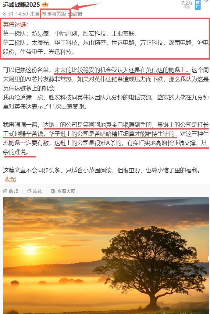 在AI算力方面我去年写过英伟达的第一梯队和第二梯队，在半导体芯片方面去年我精挑细