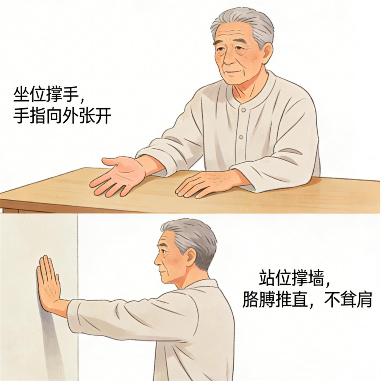 偏瘫手总往里勾？每天3个动作，跟“挎篮手”说再见第一个动作：坐位撑手，把手指