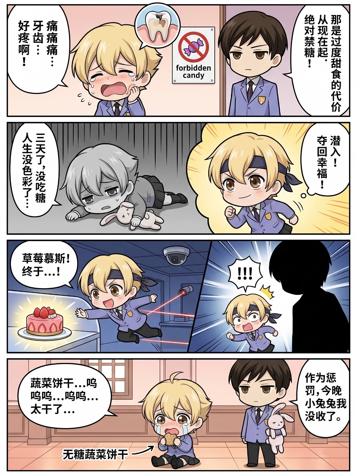 樱兰小剧场🌸大家也太可爱了吧！动漫点评团樱兰高校男公关部漫画