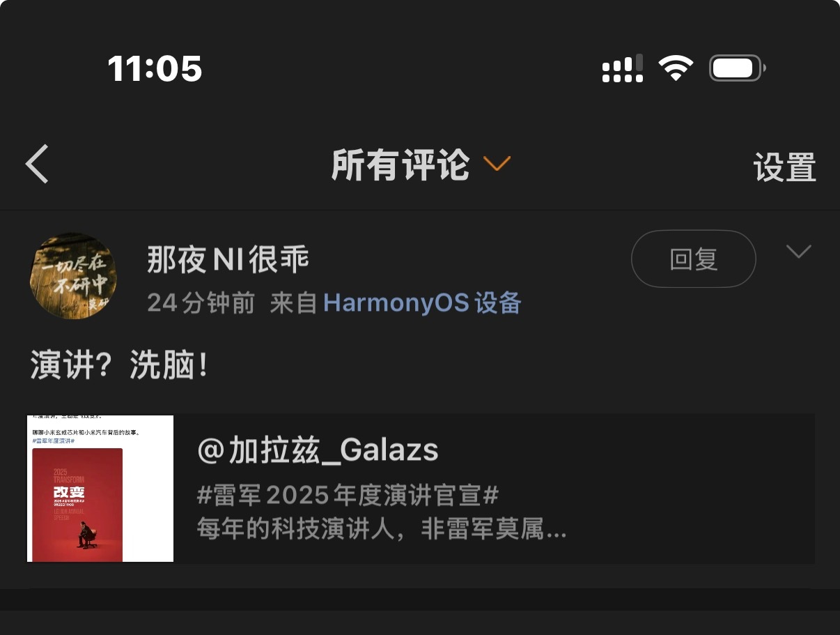 为什么会有人觉得雷军年度演讲是洗脑呢？这是要通过gj报备，还是在北京，全球直播你